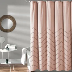 Chenille Chevron Shower Curtain