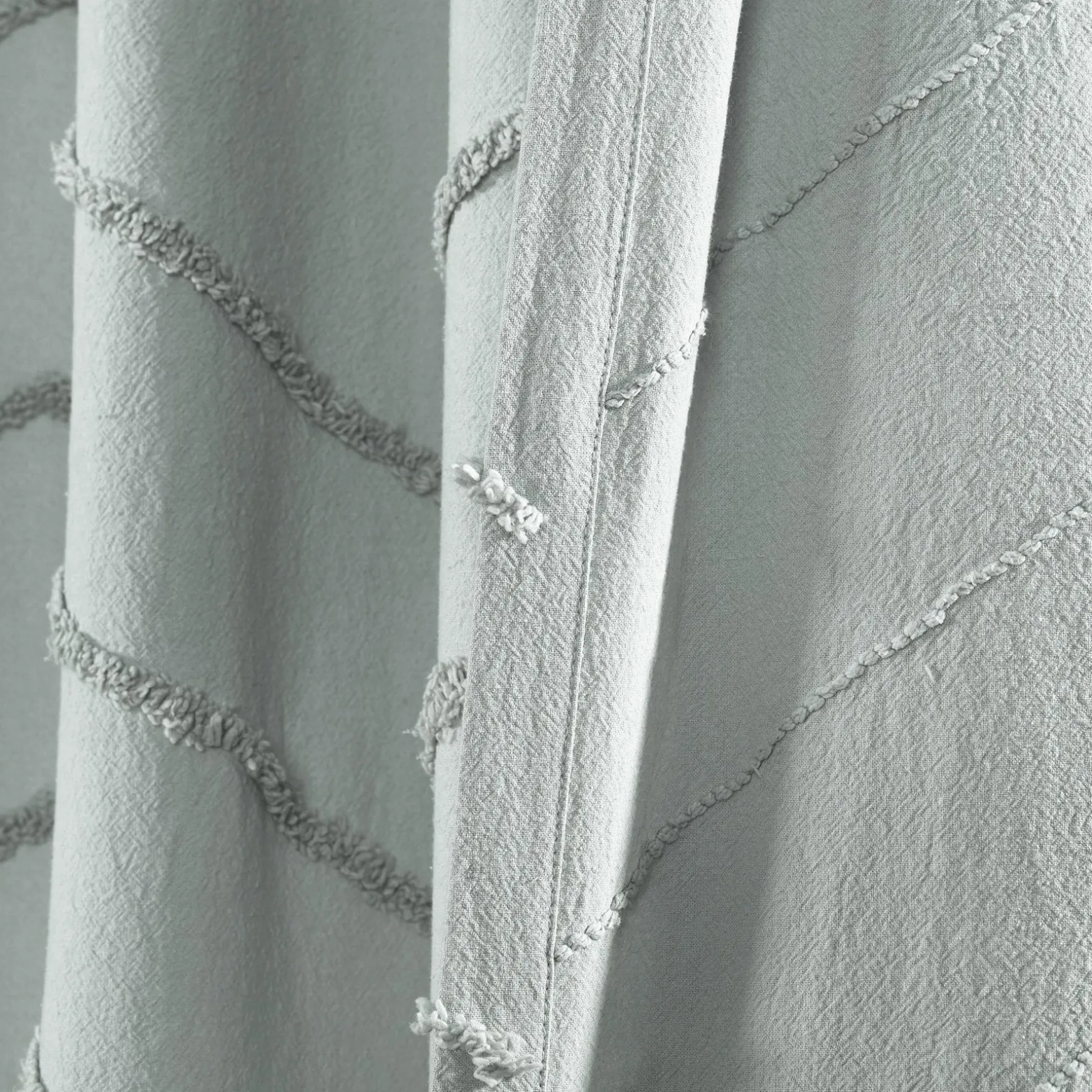 Chenille Chevron Shower Curtain