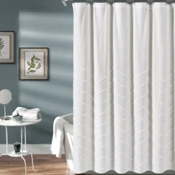 Chenille Chevron Shower Curtain