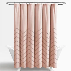 Chenille Chevron Shower Curtain