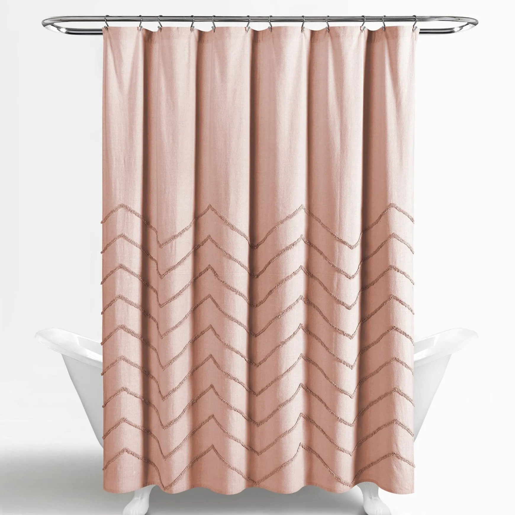 Chenille Chevron Shower Curtain