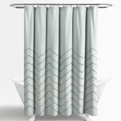 Chenille Chevron Shower Curtain
