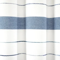 Chic Stripe Yarn Dyed Eco-Friendly Recycled Cotton Blend Shower Curtain