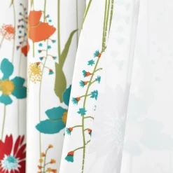 Clarissa Floral Light Filtering Window Curtain Panel Set