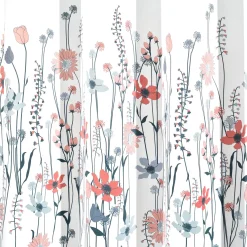 Clarissa Floral Light Filtering Window Curtain Panel Set