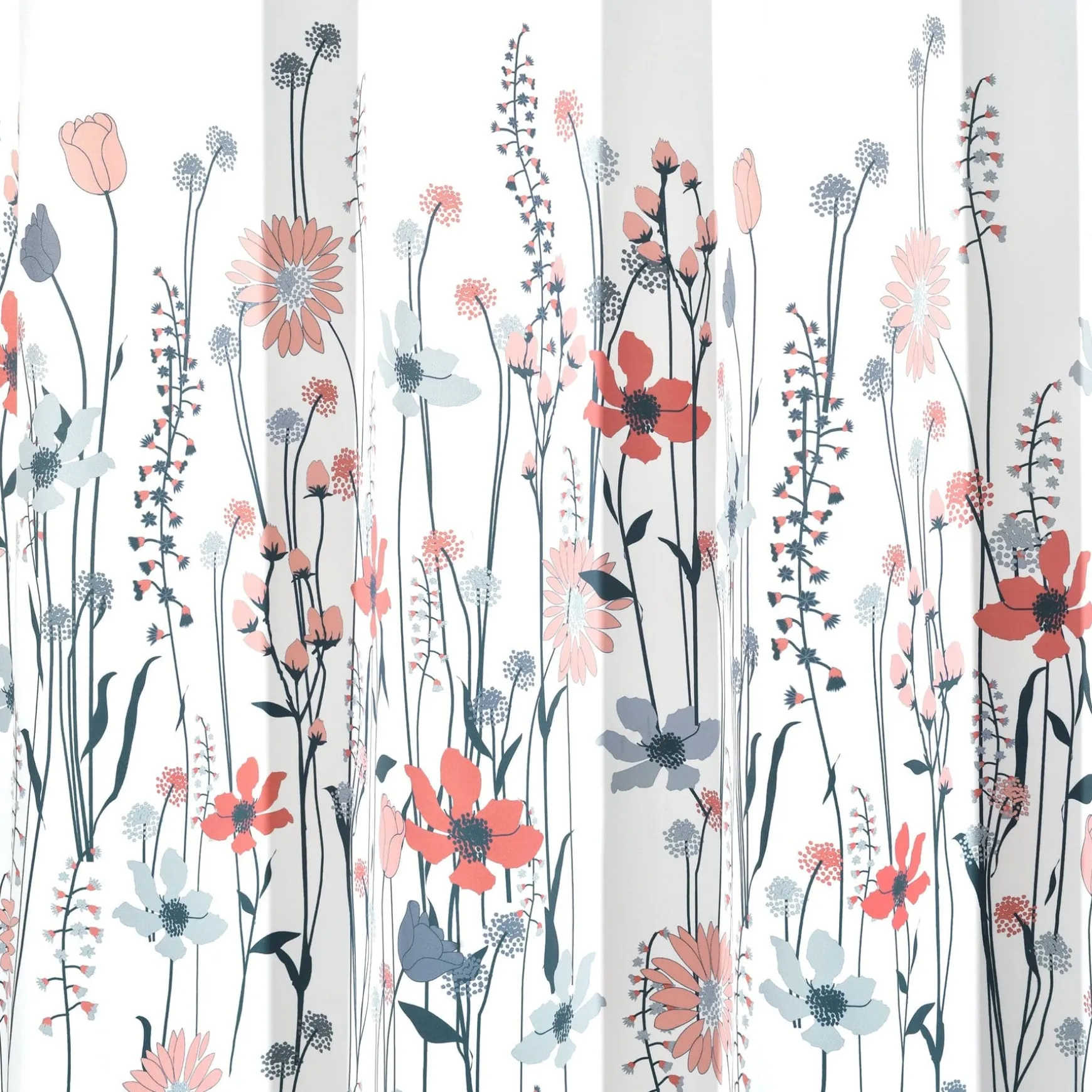 Clarissa Floral Light Filtering Window Curtain Panel Set