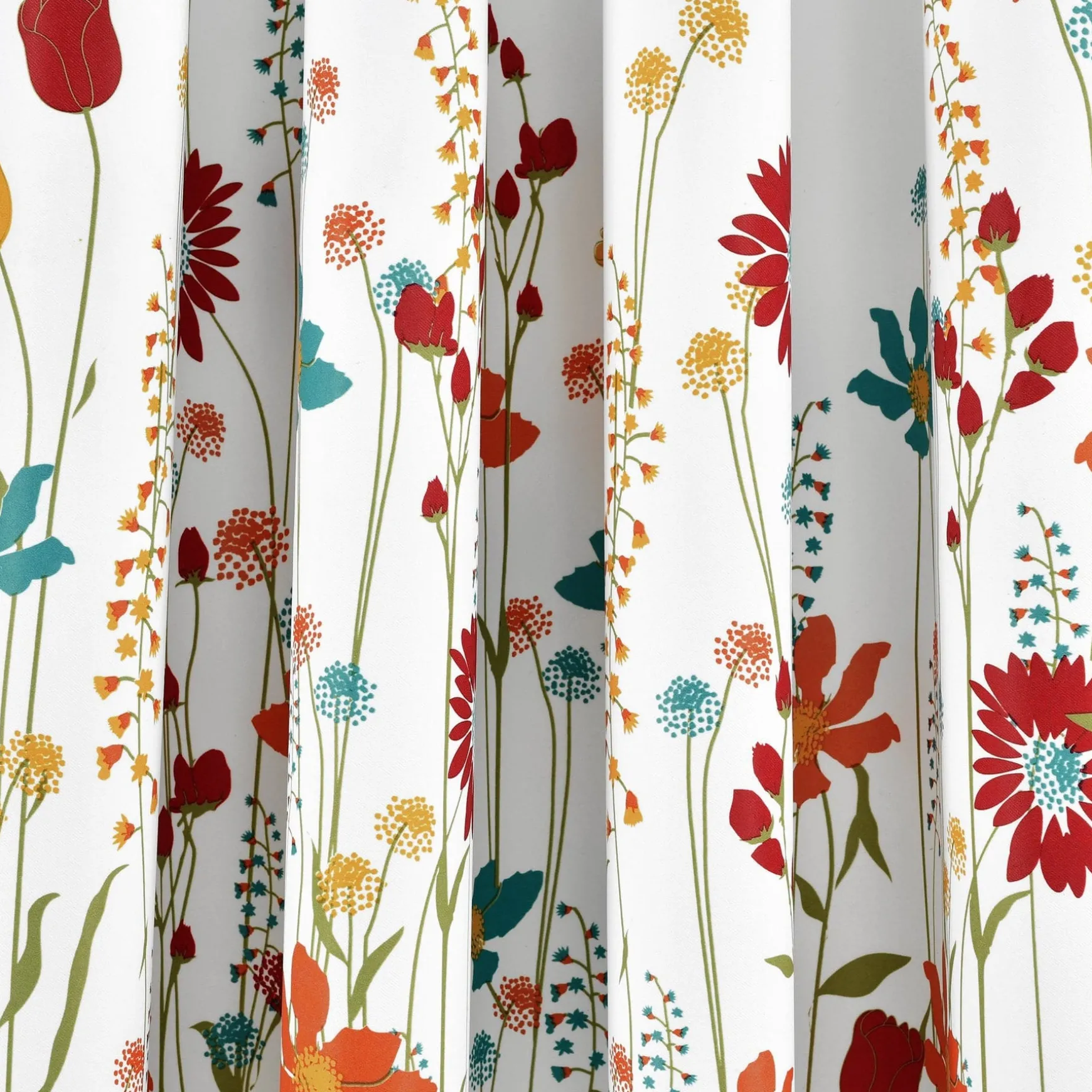 Clarissa Floral Light Filtering Window Curtain Panel Set
