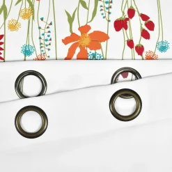 Clarissa Floral Light Filtering Window Curtain Panel Set