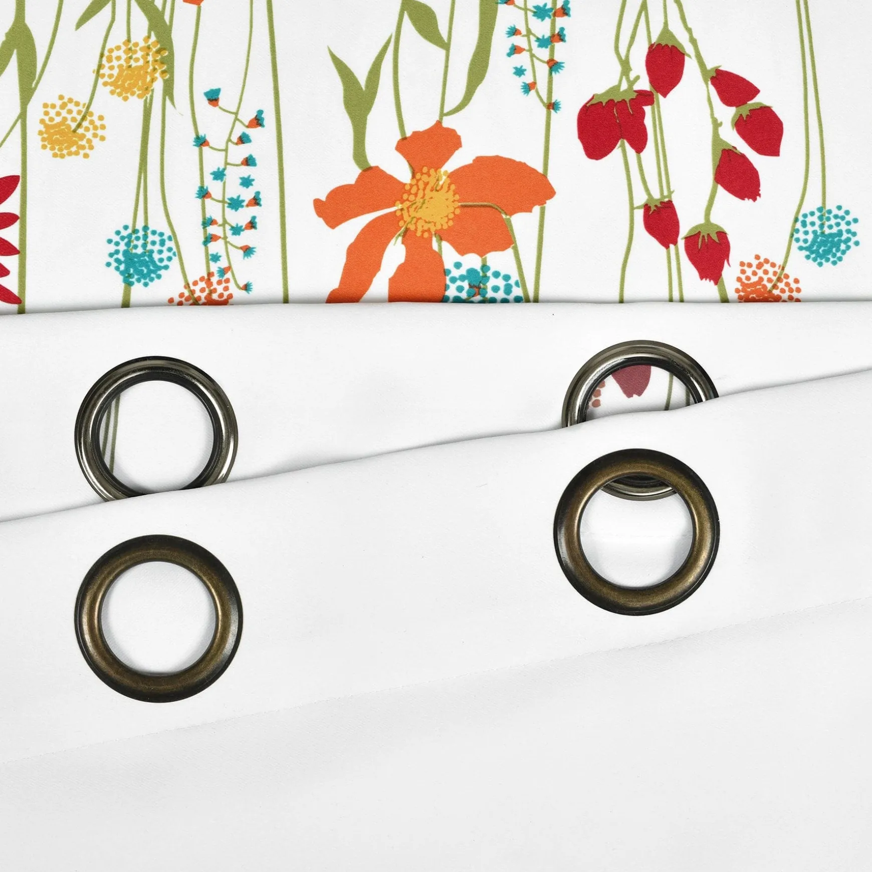 Clarissa Floral Light Filtering Window Curtain Panel Set