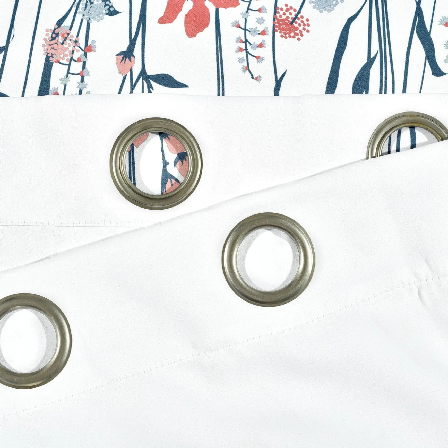 Clarissa Floral Light Filtering Window Curtain Panel Set