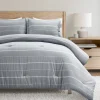 Classic Farmhouse Chalk Stripe 3 Piece Comforter Set