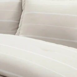 Classic Farmhouse Chalk Stripe 3 Piece Comforter Set