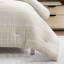 Classic Farmhouse Chalk Stripe 3 Piece Comforter Set