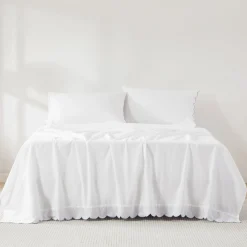 Coastal Chic Scalloped Edge Cotton Sheet Set