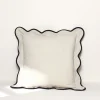 Coastal Chic Scalloped Edge Throw Pillow Cover