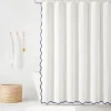 Coastal Chic Scalloped Edge Shower Curtain