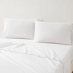 Coastal Chic Scalloped Edge Cotton Sheet Set