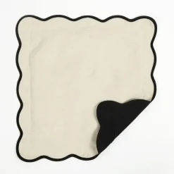 Coastal Chic Scalloped Edge Throw Pillow Cover