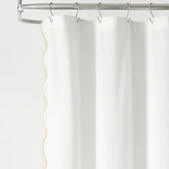 Coastal Chic Scalloped Edge Shower Curtain
