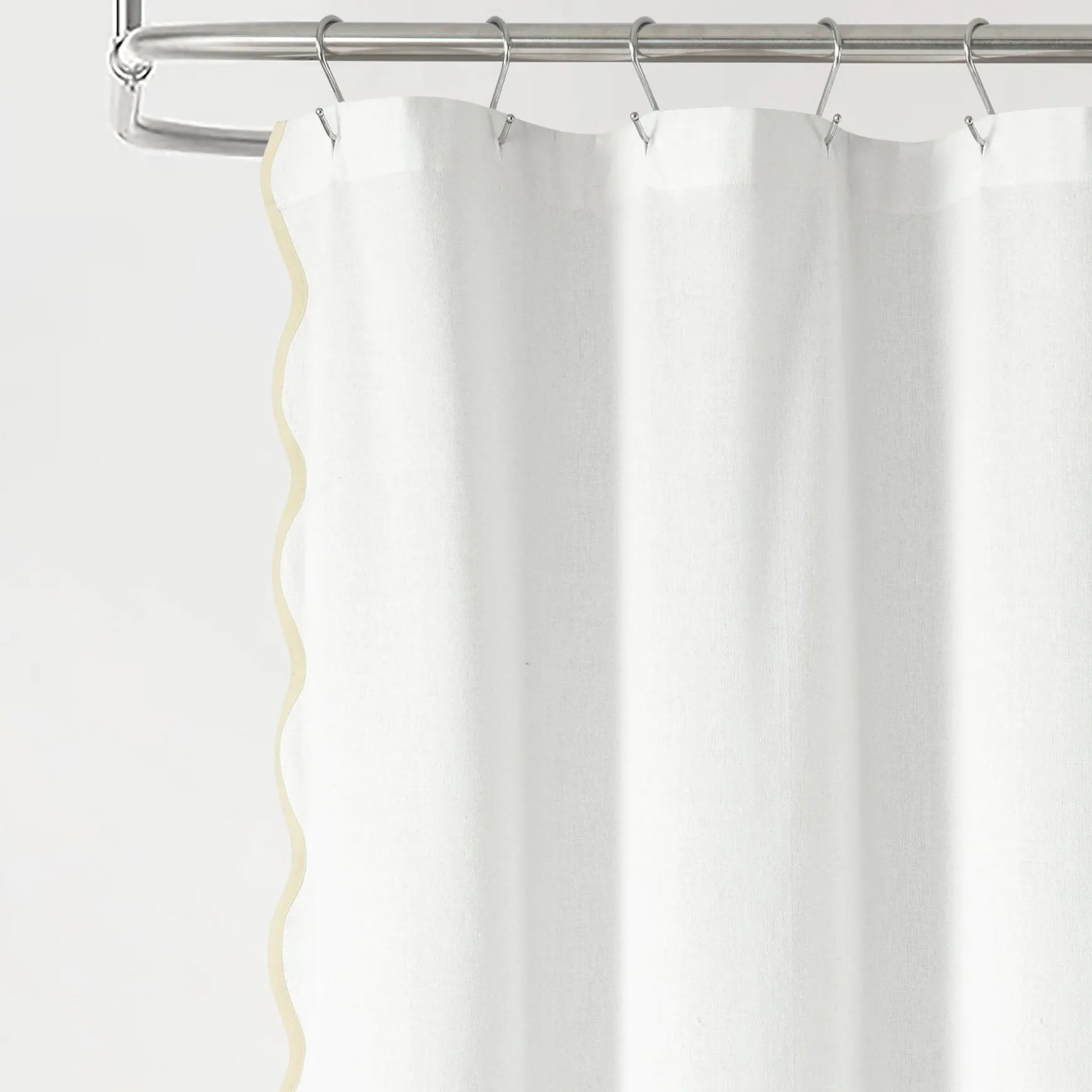 Coastal Chic Scalloped Edge Shower Curtain
