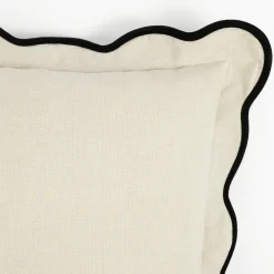 Coastal Chic Scalloped Edge Throw Pillow Cover