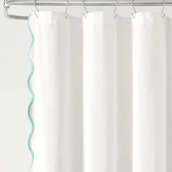 Coastal Chic Scalloped Edge Shower Curtain