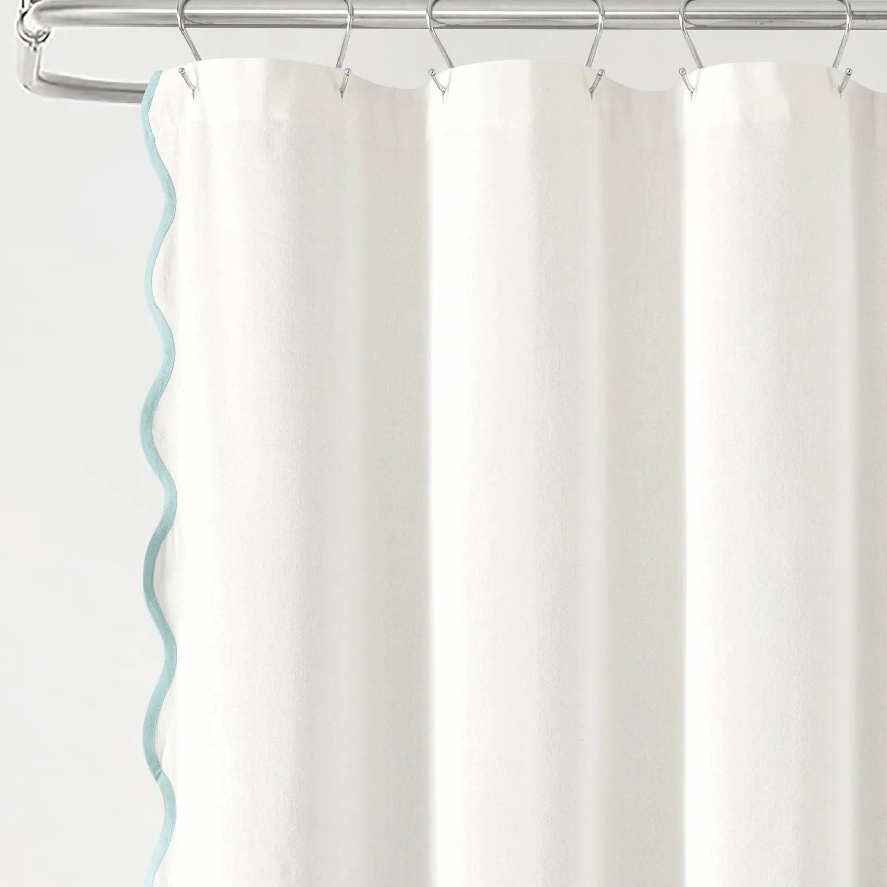 Coastal Chic Scalloped Edge Shower Curtain