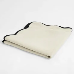 Coastal Chic Scalloped Edge Throw Pillow Cover