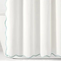 Coastal Chic Scalloped Edge Shower Curtain