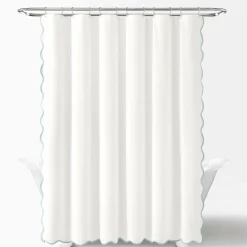 Coastal Chic Scalloped Edge Shower Curtain