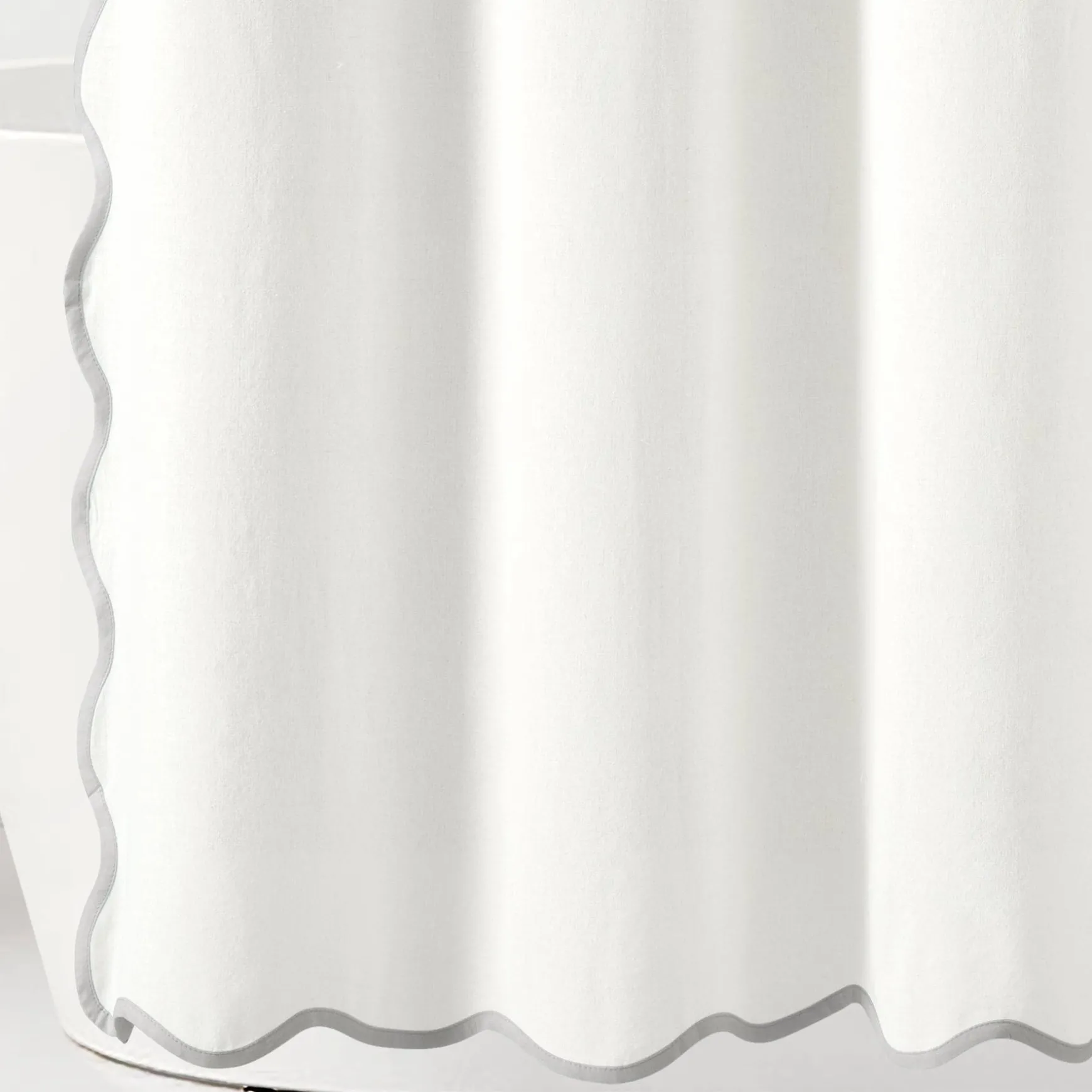 Coastal Chic Scalloped Edge Shower Curtain