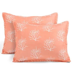 Coastal Reef Feather Reversible Quilt Set