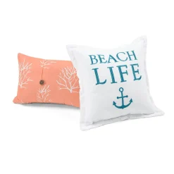 Coastal Reef Feather Reversible Quilt Set