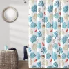 Coastal Reef Feather Shower Curtain
