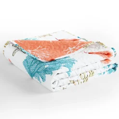 Coastal Reef Feather Throw