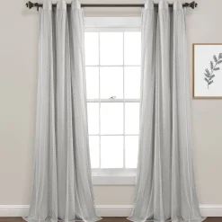 Cottage Polka Dot Sheer Window Curtain Panel Set