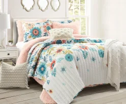 Cottagecore Ariana Flower Reversible Quilt 3 Piece Set