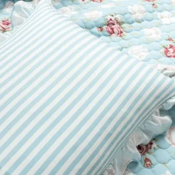 Cottagecore Floral Ruffle Quilt 3 Piece Set