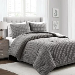 Crinkle Textured Dobby Comforter Set