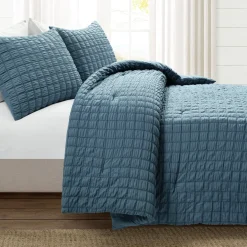 Crinkle Textured Dobby Comforter Set