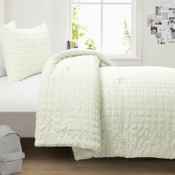 Crinkle Textured Dobby Comforter Set