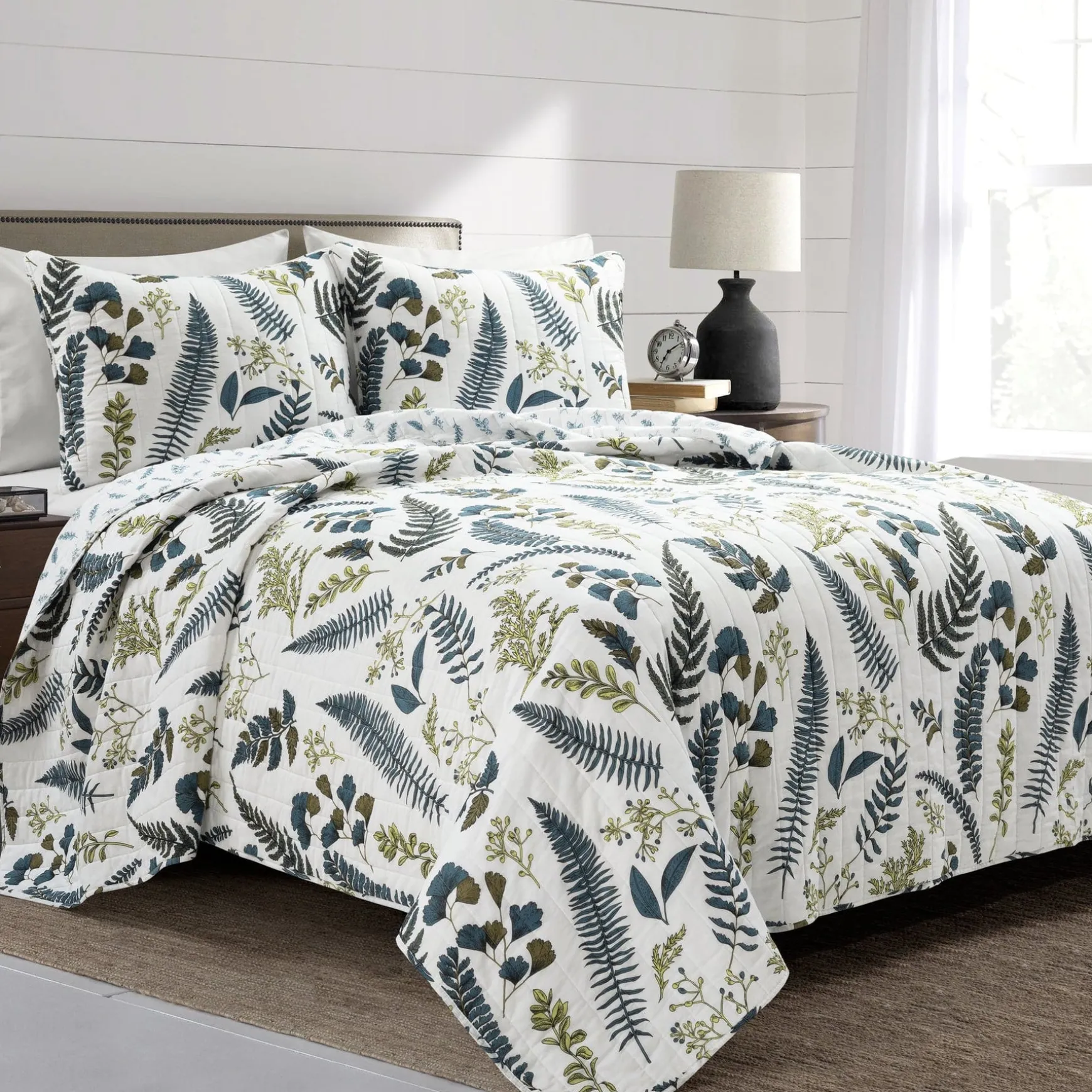 Devonia All Over Cotton Quilt 3 Piece Set