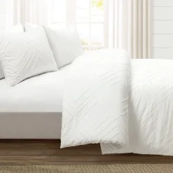 Diamond Clip Jacquard Duvet Cover 3 Piece Set