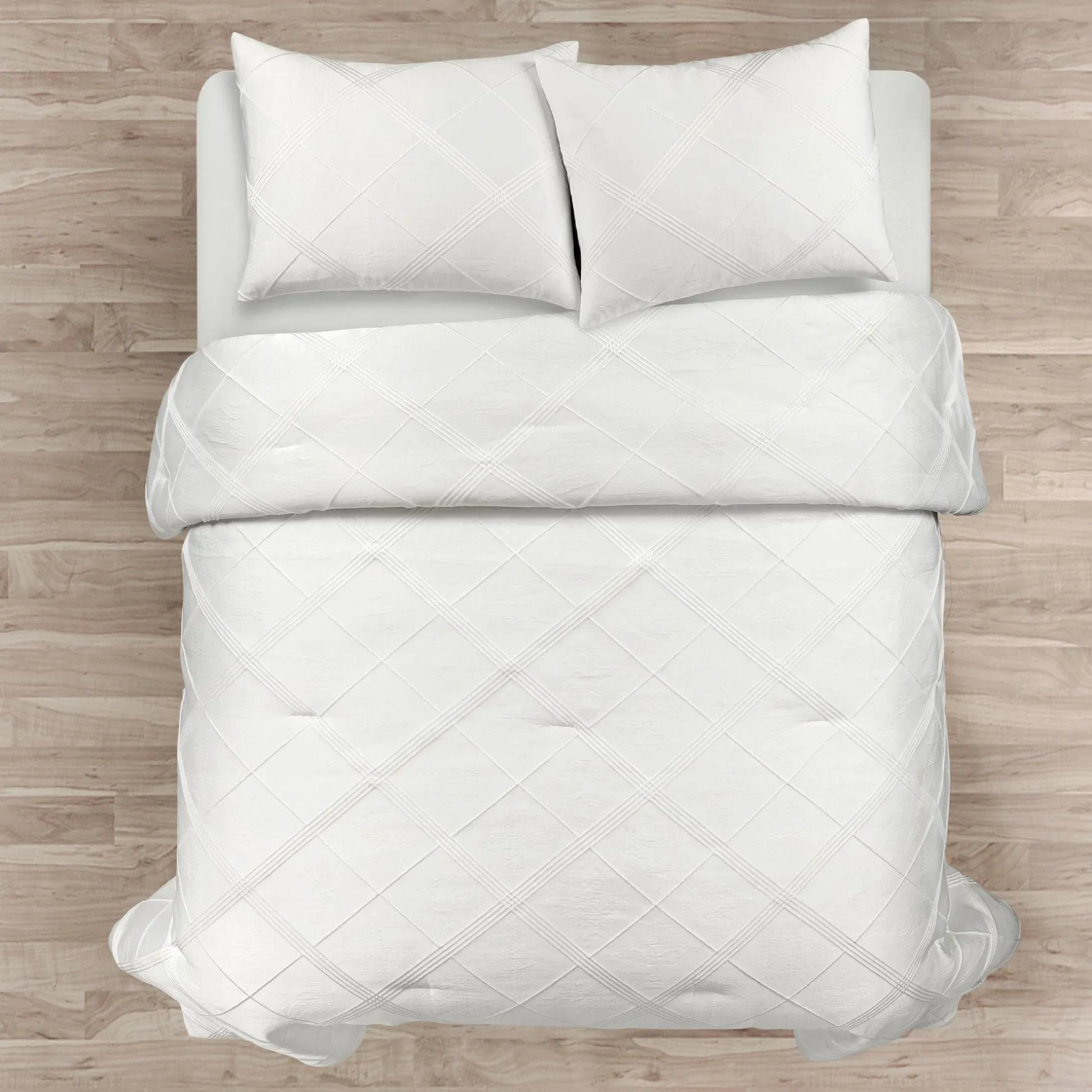 Diamond Geo Jacquard 3 Piece Comforter Set