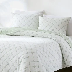Diamond Leaf Jacquard Reversible Matelasse Coverlet Set