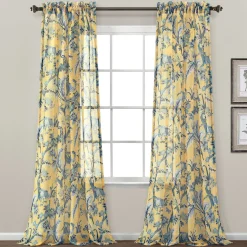 Dolores Sheer Window Curtain Panel Set