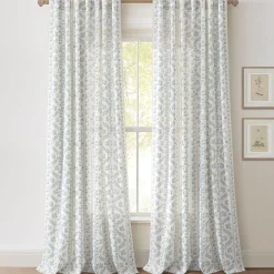 Doreen Delicate Floral Window Curtain Panel Set