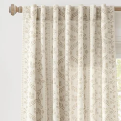 Doreen Delicate Floral Window Curtain Panel Set