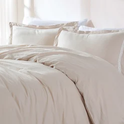 Doris Eyelet Inset Trim Cotton Duvet Cover Set