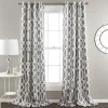 Edward Trellis Light Filtering Window Curtain Panel Set
